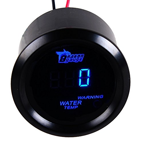 Esupport Car 2" 52Mm Digital Water Temp Gauge Temperature Meter Blue Led Light Celsius #TOP2