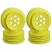 DE Racing Gambler Front Yellow Wheels (4Pcs) w/ 12mm Hex/TLR Offset