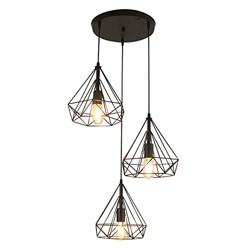 Lustres LED suspension en fer forgé pour couloir et escalier sombre