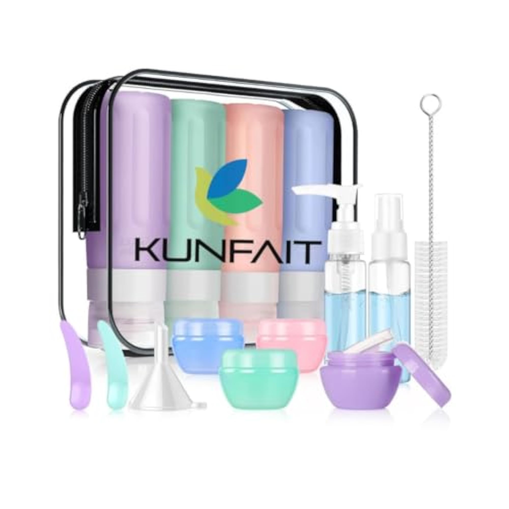 16 Pack Mini Bottles & Containers Travel Size Toiletries Set