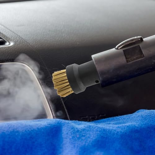 Shengxi 8 Stück Dampfreiniger Set für Kärcher Nylon und Messing Bürstenkopf Düse 4 Rundbürsten und 4 Flachbürsten für Dampfreiniger Dampfreiniger Zubehör für Kärcher SC1 SC2 SC3 SC4 SC5