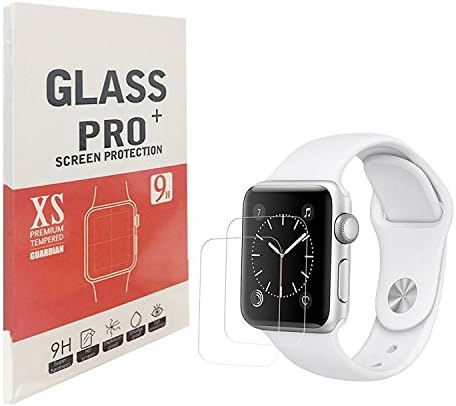 [2 Pack] Apple Watch 42mm Tempered Glass Screen Protector,Wtbone Anti-Scratch, 9H Hardness, Anti-Fingerprint, Bubble Free[Only Covers the Flat Area]Screen Protector for Apple Watch 42mm