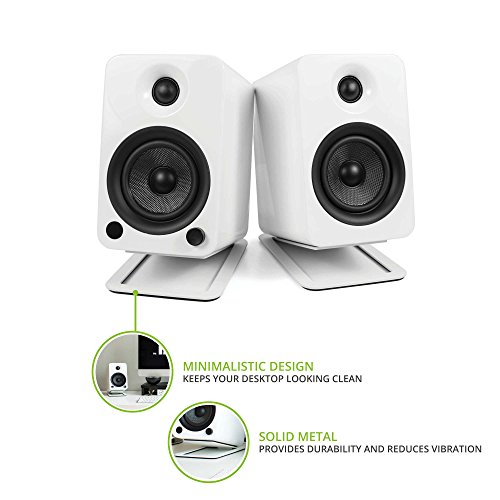 Soportes para Altavoces Kanto S4W Medianos en Color Blanco de Sobremesa 2
