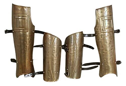 Gothic Leg Guard Bracer Armor Set Medieval Knight forearms~shin Guards.. Crusader Spartan 18GA Steel Halloween