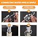 HAMAXER Pipe Thread Cutting Tool, 2 PCS Integrated Internal & External Pipe Threading Tool, Electric Drill Compatible PVC Pipe Threader Kit for 1/2