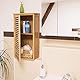 Relaxdays Badezimmer Hängeschrank aus Bambus, 2 Ablagen mit Einlegeboden, Badschrank HxBxT: 66 x 35 x 20 cm, natur