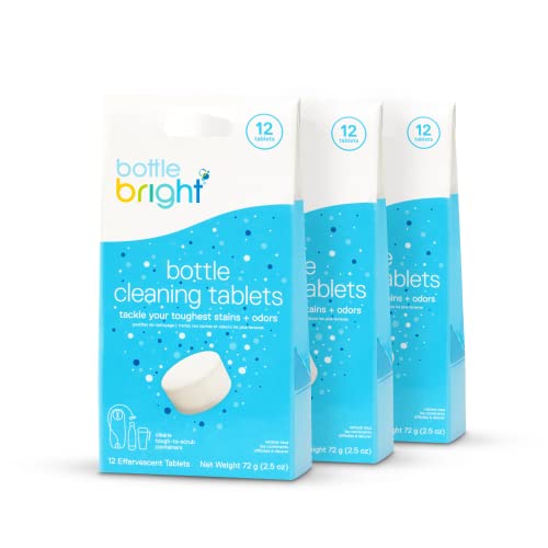 Bottle Bright 3 Pack (36 Tablets)- Clean Stainless Steel, Thermos, Tumbler,...