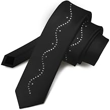 Slim Skinny Rhinestone Ties for Men & Women - Glitter Sparkly Ties for Men & Women