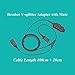 Y-Splitter Adapter Y-Training Cable with Mic Switch Compatible with Plantronics QD Headset for Training Purposes