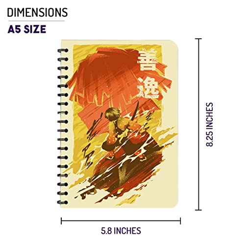 Image of ComicSense.xyz Demon Slayer Anime Sketchbook Thunder Breathing A5 Spiral Drawing Sketch book Unruled for Kids Students Gift
