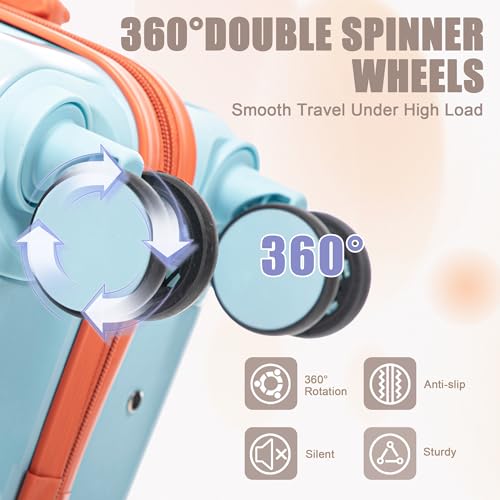 Image of Hardside Luggage, Lightweight Suitcase with Spinner Wheels Transition Red