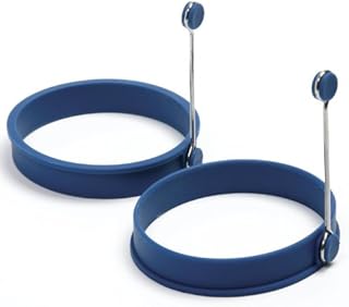 Norpro Silicone Round Pancake/Egg Rings, 2 Pieces, Blue