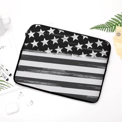 Funda para laptop con bandera americana negra, varios tamaños miniatura 5