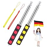 RUNEAY Lot de 2 mâts de drapeau télescopiques en acier inoxydable pour enseignants, salle de classe, guide de voyage, camping, excursions (1,2 m)
