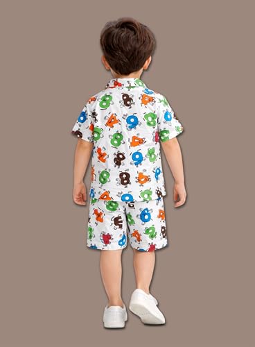 Image of 3BROS Baby Boys & Baby Girls Pure Cotton Clothing Set Casual Half Sleeves Shirt with Shorts Set For Boys & Girls