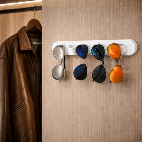 Image of Sunglasses Organizer, Wall Glasses Holder, Acrylic Sunglasses Display, Eyeglass Organizer for Multiple Glasses for Office & Home Decor, Unique Gifts for Husband, Women & Girls