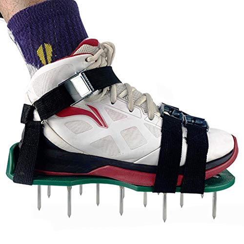 Heavy Duty Lawn Aerator Shoes,Lawn Aerating Shoes with Spikes,Lawn Soil Aeration Shoes for Women Men Aerating Your Yard Lawn Roots Grass