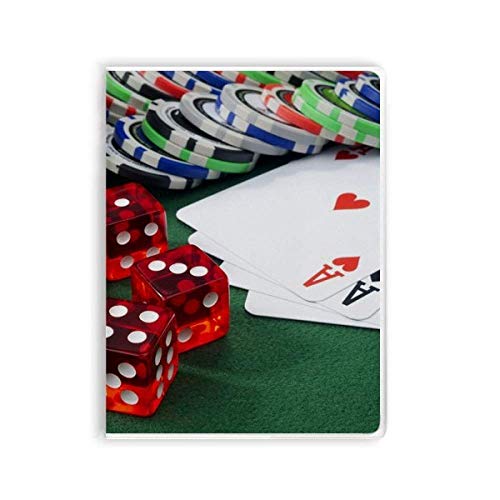 Chip Poker Dice cuaderno de tapa blanda con diseño de dados original