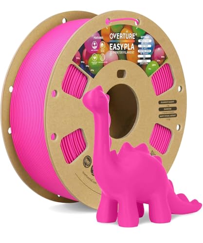 Image of OVERTURE Easy PLA 1.75mm 3D Printer Filament, 1kg PLA Cardboard Spool (2.2lbs), Dimensional Accuracy + /- 0.02mm, Fit Most FDM Printer (Easy Magenta)