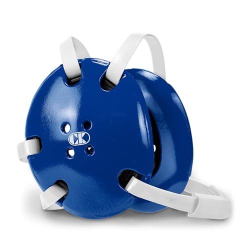 Casque de sport Cliff Keen E58 de lutte bleu ajustable unisexe