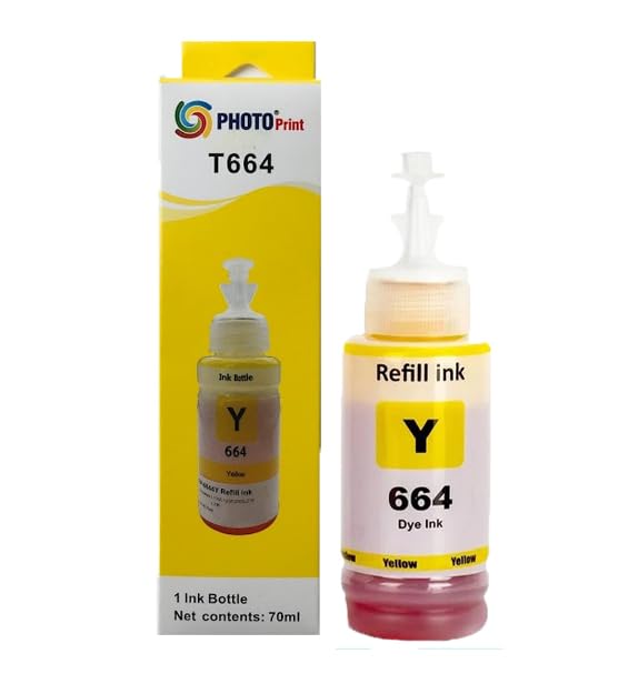 Epson T664 Sarı Muadil Mürekkep T6644 L200/L220; L355; L365; L382, L3050, L386, L3060, L3070, L565 Uyumlu