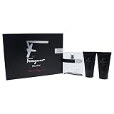Salvatore Ferragamo F Negro – 3 piezas Set de regalo 3.4 oz Edt Spray, 2.5 oz Champú y gel de ducha, 2.5 oz después de afeitar Emulsion3 Stück