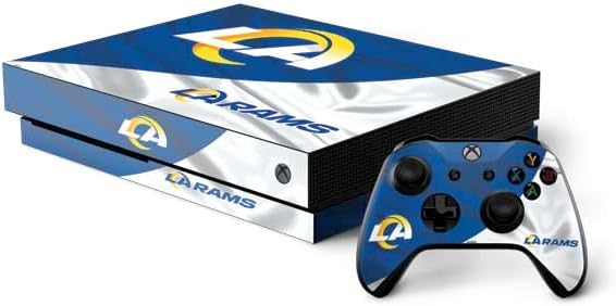 Skinit Decal Gaming Skin Compatible with Xbox One X Bundle - Officially Licensed NFL Los Angeles Rams Design