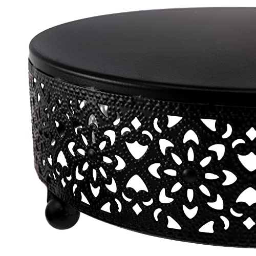 Hedume Set Of 3 Black Cake Stand, Round Metal Cake Stands thumb #2