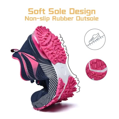 Womens Running Shoes Non Slip Tennis Walking Shoe Women Mesh Cushion Sneakers for Gym Workout Sports4