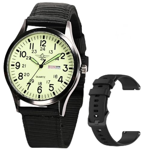 Montre militaire unisexe étanche Gosasa avec bracelet textile nylon