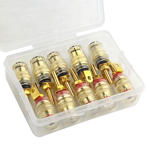 Conectores de enchufe de amplificador de altavoz de 4 mm y terminales de poste de unión roscados 2