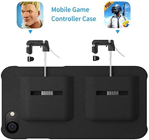 Mobile Game Controller Case for Apple iPhone6/7/8,Phone Cover PUBG Trigger Fortnite Joystick Gamepad Remote,for Apple iOS Battle Royale Games (4.7" in Black)
