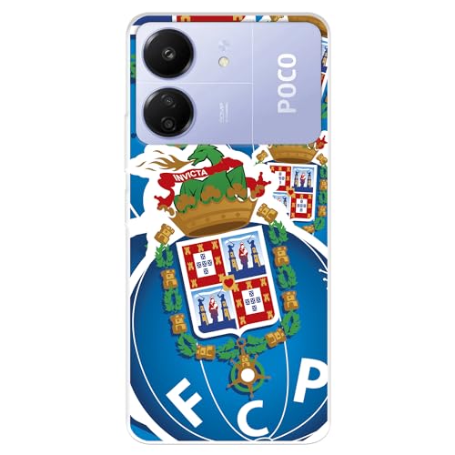 Capa para Xiaomi Redmi 13C - Poco C65 do futebol clube porto escudo desenho tansparente para proteger o seu telemóvel. Capa de silicone flexível com licença oficial futebol clube porto