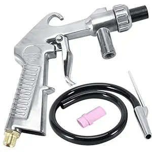 Jewboer Sand Blaster Gun,Sand Blasting Guns Sandblaster Kit for Sandblasting Cabinet Abrasive Media Blaster with Ceramic Nozzles Tip