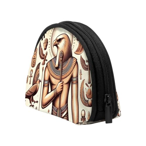 Portable Coin Purse Egypt-Eye-Of-Horus-Ankh Mini Zippered Money Pouch Card Holder4