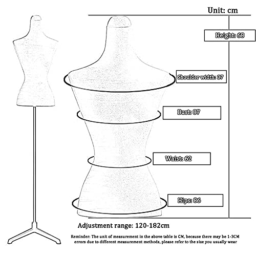 Rt-Osxe Mannequin Sewing Dress Forms & Mannequins, Adjustable Mannequin Stand Realistic For Sewing Dressmakers Dress Jewelry Display, 7 Colours (Color : Orange) #TOP4
