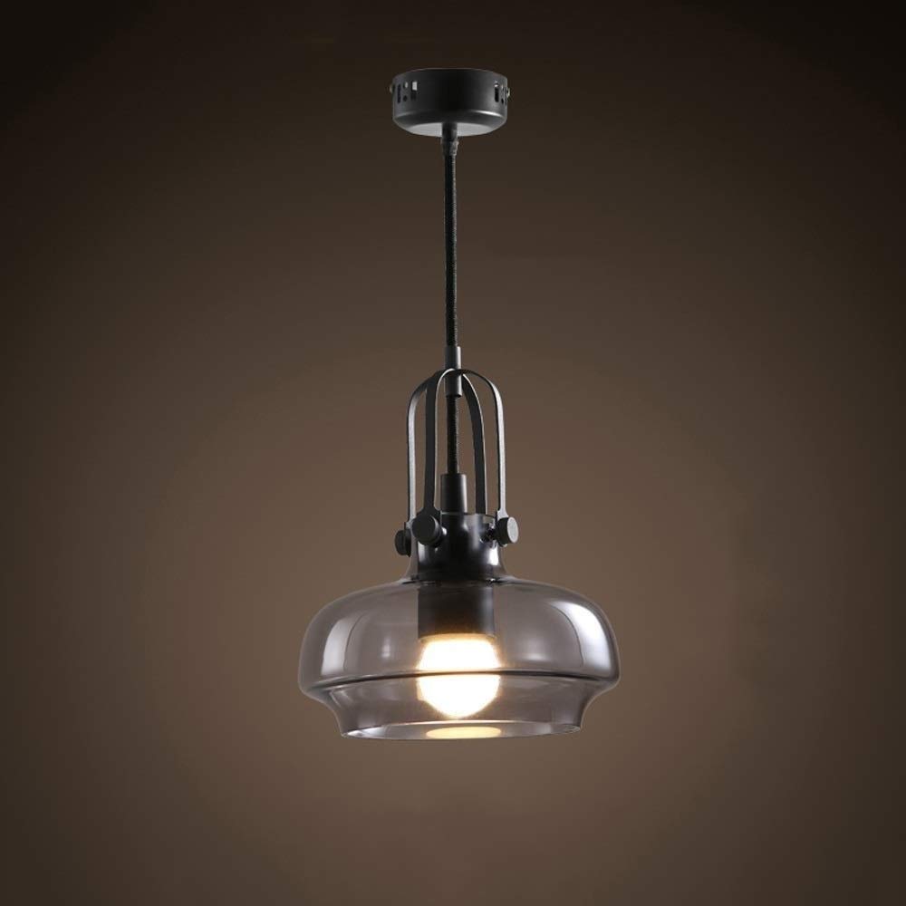 SXECAEPS Modern creative chandelier Simple Industrial E27 Edison Retro Glass Ceiling Lamp Adjustable Vintage Pendant Light Restaurant Droplight Dining Room Barn Rusty Bar Decoration