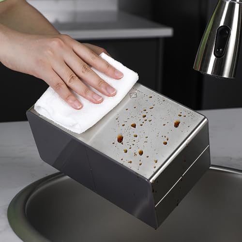 Portaspezie Ermetico con Cucchiaio - Set Barattoli Spezie Trasparenti, Organizzatore Spezie Impilabile Grande per Cassetto, Contenitore Moderno per Cucina (L) - immagine 5