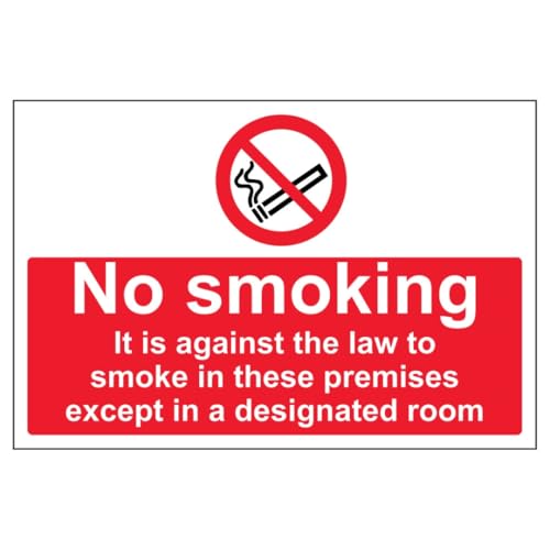 Signalétique vinyle No Smoking In These Premises rectangulaire