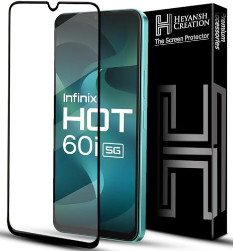 Image of Tempered Glass Screen Protector Compatible for Infinix HOT 60i 5G / Infinix HOT 60i with Edge to Edge Coverage and Easy Installation Kit