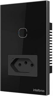 Tomada com Interruptor Inteligente Wi-Fi ETS 2001 Preto Intelbras