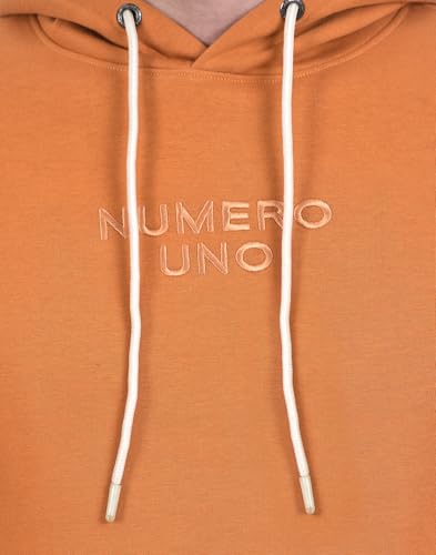 Image of Numero Uno Mens Blue Typographic Round Neck Brushed Fleece Sweatshirt