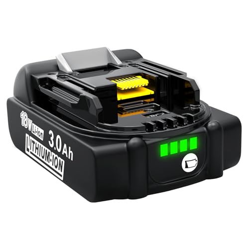 HTongD Batterie de Rechange pour Batterie Makita Li-ION 18V - 3,0Ah - Compatible avec Batterie Makita BL1850B BL1860B 194205-3 LXT-400