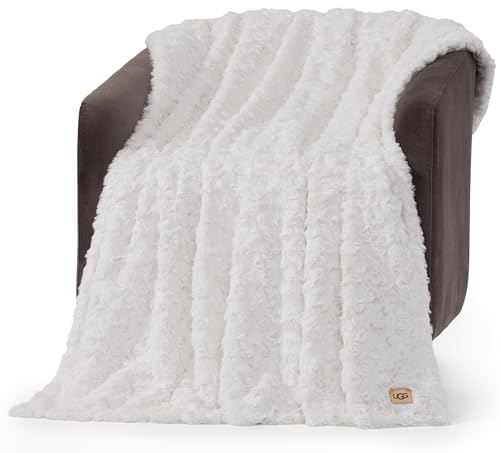 UGG Adalee Faux Fur Throw Blanket Luxury Lightweight Cozy Soft Throw for Couch Bed or Chair...