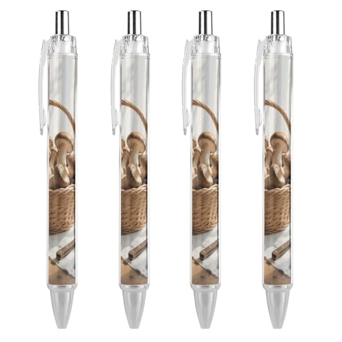 Stylos à bille Mushrooms pointe fine 0,5 mm écriture lisse