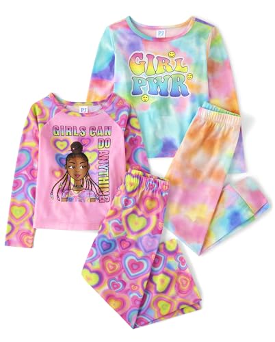 Image of The Children's Place girls Long Sleeve Top and Pants,2 Piece Pajama Set