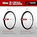 Fincci Pair 26 inch Bike Tires - Foldable Slick 26 x 1.95 Bike Tires for Mountain Bike MTB Road Hybrid Bicycle 50-559, 30 TPI - Pack of 2 Tires Leno