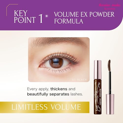 Image of Heroine Make by KissMe Volume & Curl Mascara Brown | Waterproof, Volumizing & Lengthening Mascara for Thick, Defined Lashes | Smudge-Proof, Curling Formula | Made in Japan
