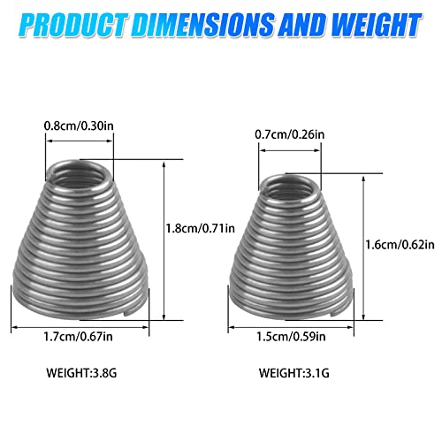 Ballyhoo Bait Resortes de Acero Inoxidable 40pcs para Aparejos de Cebo de Agua Salada miniatura 2