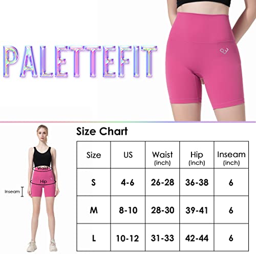 Palettefit High Waisted Workout Shorts For Women, Buttery Soft Biker Shorts, Women’s Athletic Shorts For Yoga, Running, Gym (Candy Pink, M) #TOP6